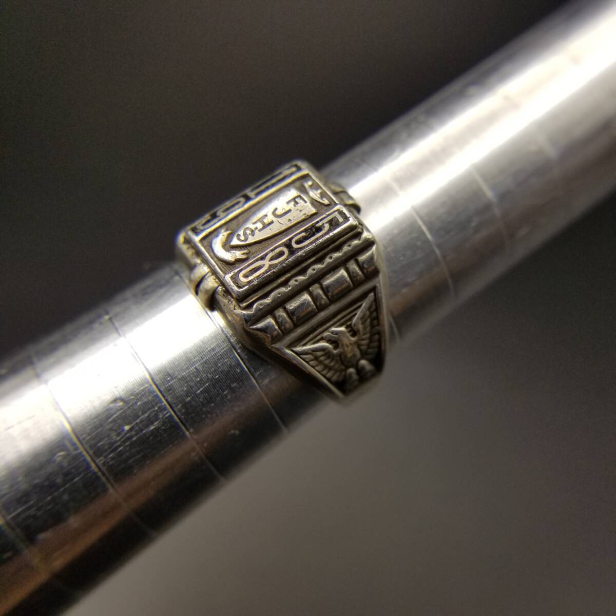 1958 год BP производства Vintage kla sling initial письмо FJ High School. глава a-ru декоративный элемент sig сеть 925 серебряный серебряный кольцо .Y15-N