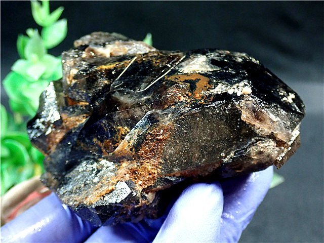 AAA級【魔除け】◆天然モリオン(黒水晶）原石178C3-17C06b_画像3