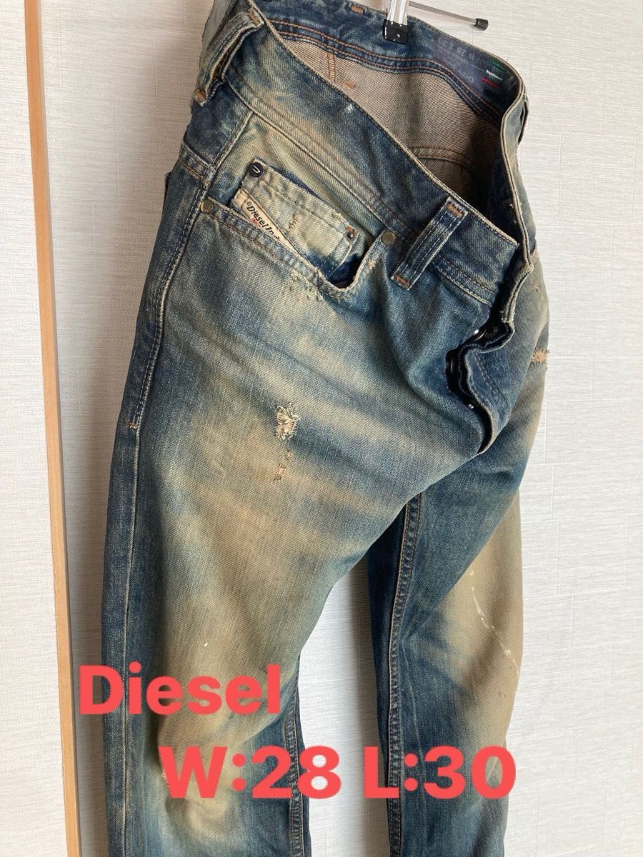 diesel ディーゼル　ジーパン　デニム　denim レギュラースリム デニムパンツ