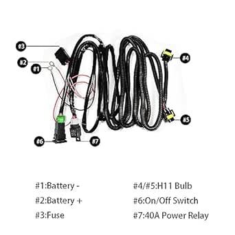 HUIQIAODS H8/H11/H16 LED対応 汎用 スイッチ付 後付フォグランプ用 フォグ配線 リレーハーネス トヨタ に_画像6