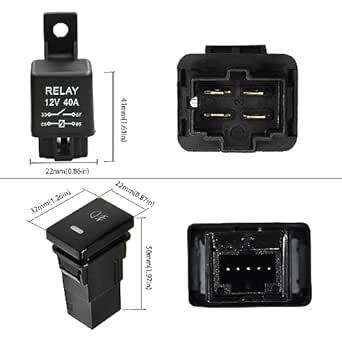 HUIQIAODS H8/H11/H16 LED対応 汎用 スイッチ付 後付フォグランプ用 フォグ配線 リレーハーネス トヨタ にの画像3