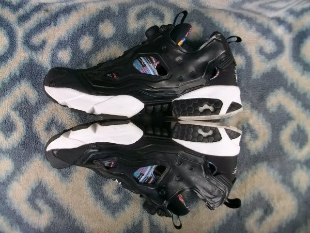 REEBOK INSTA PUMP FURY 30cm US12 黒エナメル？ 美品 リーボック インスタ ポンプ フューリーの画像9