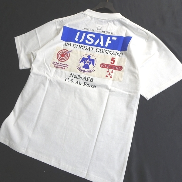 AVIREX アヴィレックス 新品 USAF サンダーバーズ シーチィング パッチド ミリタリー 綿100％ Tシャツ 3134045 030 L ▲012▼kkf263usの画像5