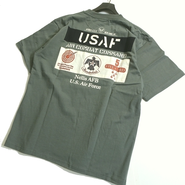 AVIREX アヴィレックス 新品 USAF サンダーバーズ シーチィング パッチド ミリタリー 綿100％ Tシャツ 3134045 401 M ▲012▼kkf266usの画像5