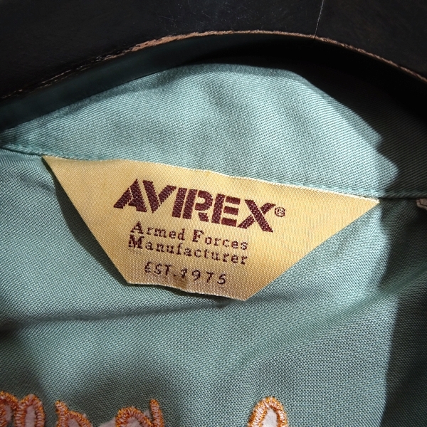 AVIREX アヴィレックス 新品 定価1.1万 大きいサイズ NAVAL BASE 刺繍×ワッペン 半袖 ワーク シャツ 3123009 391 2XL ▲023▼kkf319usの画像6