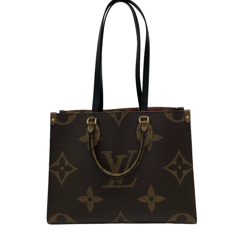 LOUIS VUITTON/ルイヴィトン ビトン M45321 オンザゴーMM モノグラム ジャイアント リバース レザー ハンドバッグ_画像1