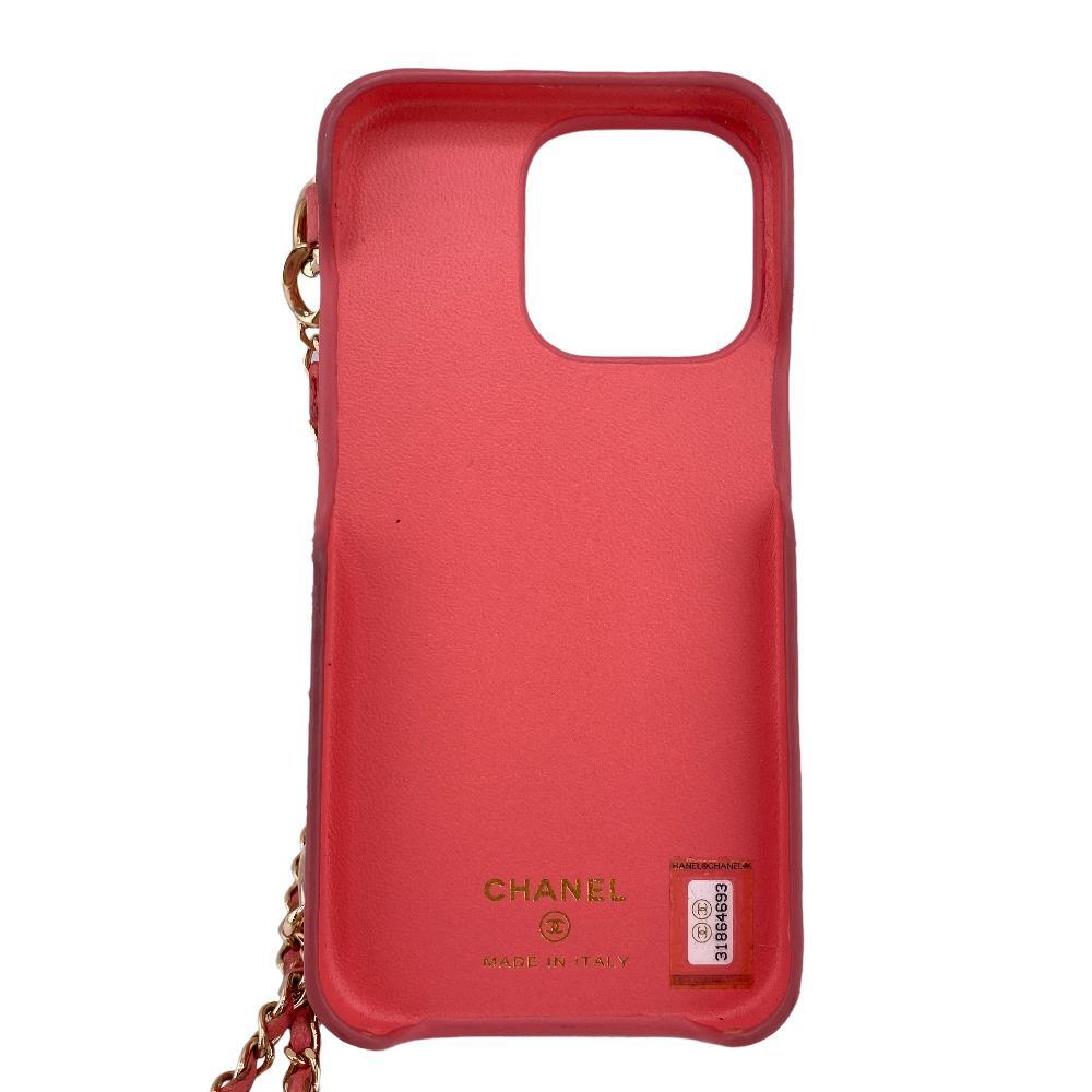 CHANEL/シャネル チェーン ボールチェーン マトラッセ iPhone12 13PROケース ココマーク ココボール レザー 携帯・スマホアクセサリー_画像2