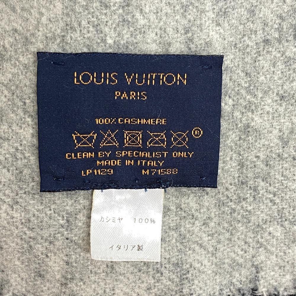 LOUIS VUITTON/ルイヴィトン ビトン LP1129 エシャルプ マフラー・レイキャビック　スタッディ－ カシミヤ マフラー ブラック_画像5