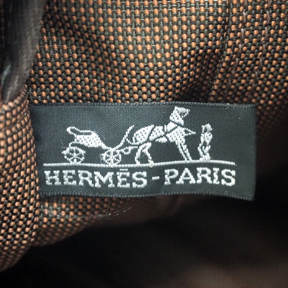 HERMES/エルメス エールラインMM キャンバス ハンドバッグ ブラウン レディース ブランド_画像9