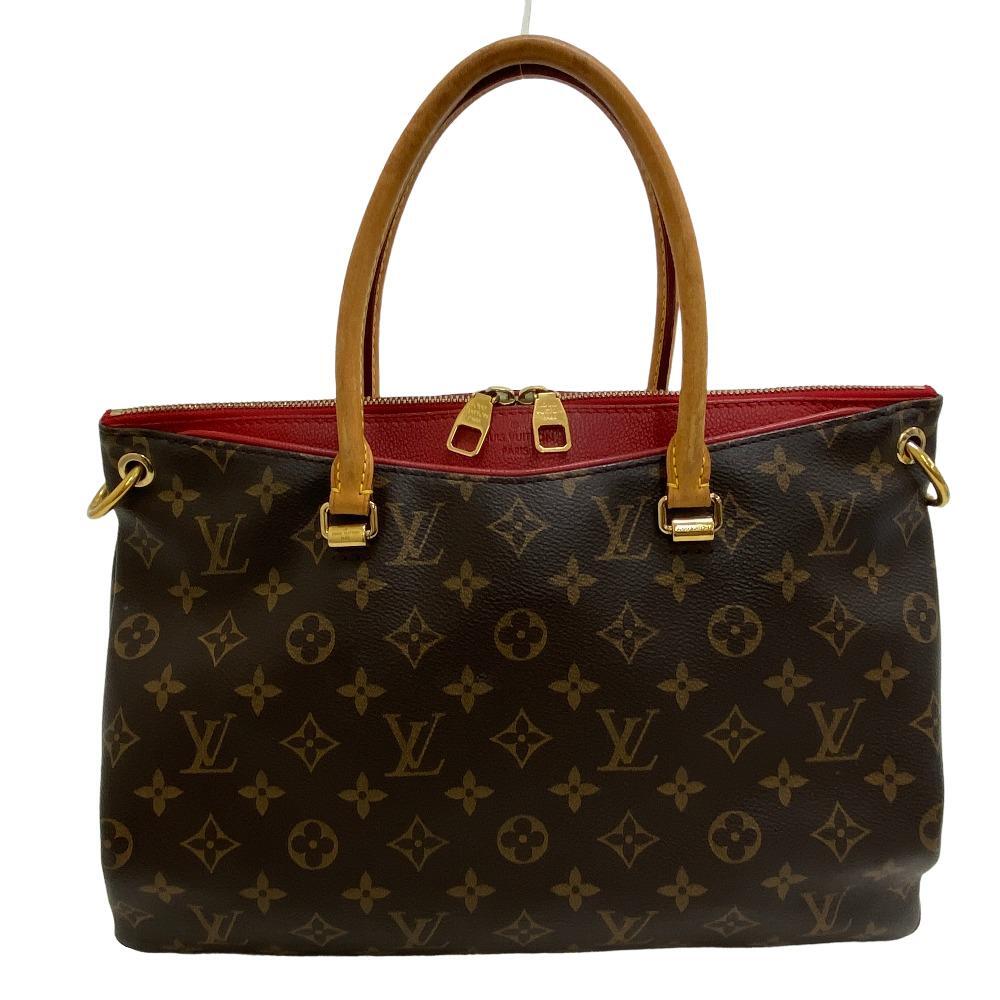 LOUIS VUITTON/ルイヴィトン ビトン M41175 パラスMM モノグラム レザー ハンドバッグ ブラウン レディース ブランド