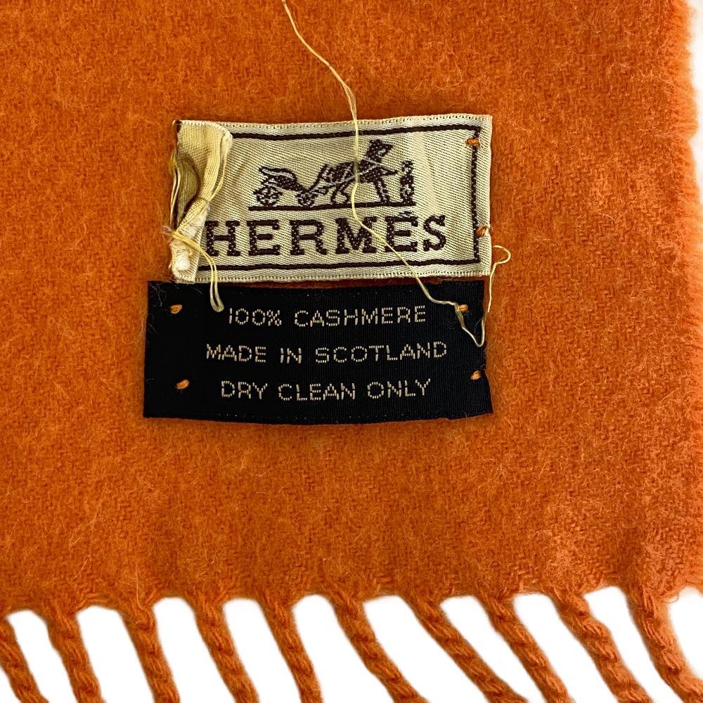 HERMES/エルメス カシミヤ マフラー オレンジ レディース ブランド