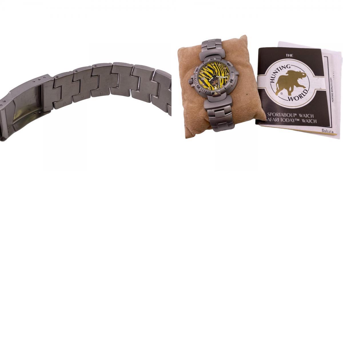 HUNTING WORLD/ハンティングワールド タイガー 250本限定モデル 自動巻き AT ステンレススチール 腕時計 シルバー メンズ ブランド_画像10