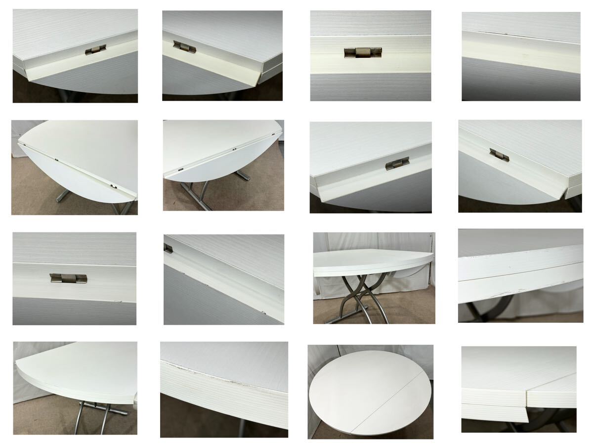 OZZIO/オッジオ イタリア 昇降式バタフライ リフティングテーブル 拡張式 ダイニングテーブル キャスター付き 中古品 の画像9