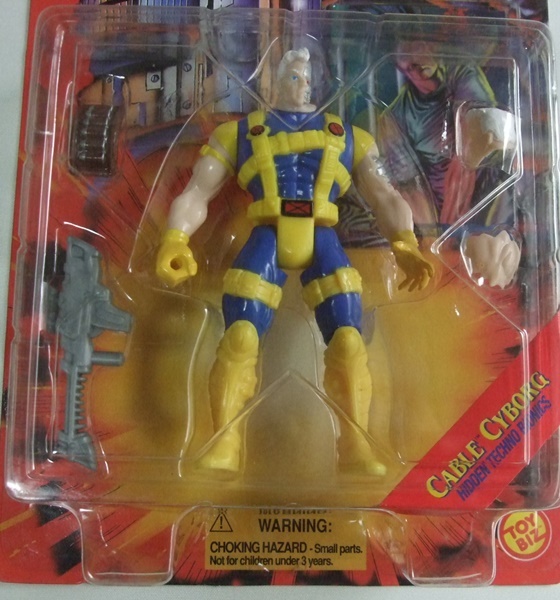 VINTAGE 90s X men X-MAN X-FORCE кабель CABLE CYBORG фигурка * кукла нераспечатанный товар Vintage MARVELma- bell TOY-BIZ