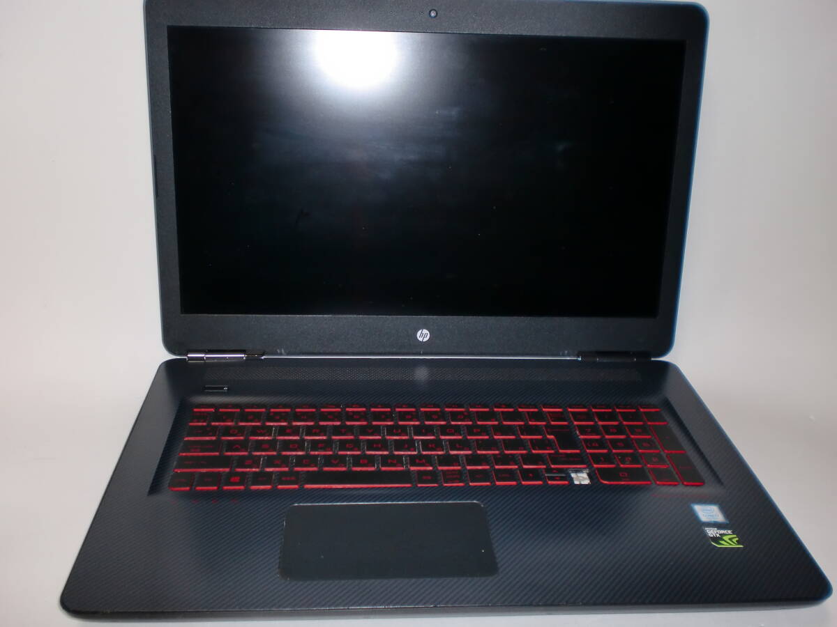 ★HP OMEN ゲーミングノート17.3型 Win11Home i7-7700HQ GTX1060/CPU2.8GHz@/16GB 動作確認済 破損ジャンク品★ の画像1