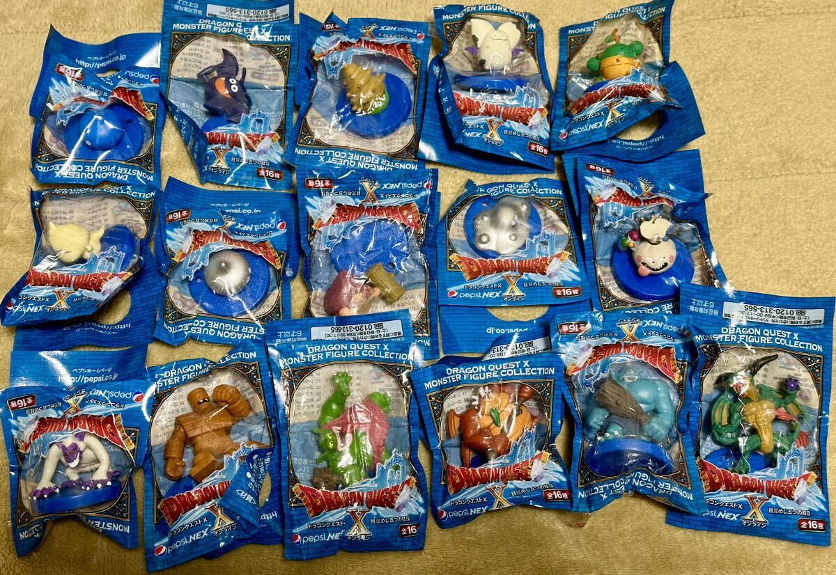  Dragon Quest Ⅹ Pepsi pepsi.NEX figure DRAGON QUEST X not for sale MONSTER FIGURE COLLECTION 2012 NOT FOR SALE all 16 kind full comp 