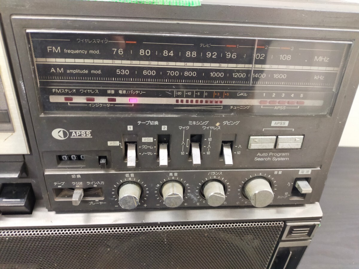 1円〜☆ SHARP シャープ ラジオ付きテープレコーダー ダブルラジカセ GF-818SB_画像2