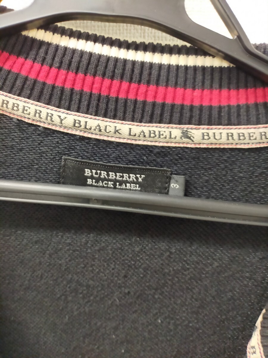 1円〜☆クリーニング済☆ BURBERRY BLACK LABEL ブラック スウェット ジップアップ サイズM_画像2