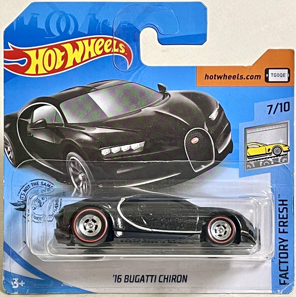 ホットウィール（ HOT WHEELS ）【 リアルライダー仕様 】2016 ブガッティ シロン（ショートカード）の画像1