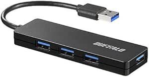 バッファロー USB ハブ USB3.0 スリム設計 4ポート バスパワー 軽量 Windows Mac PS4 PS5 Chro_画像1