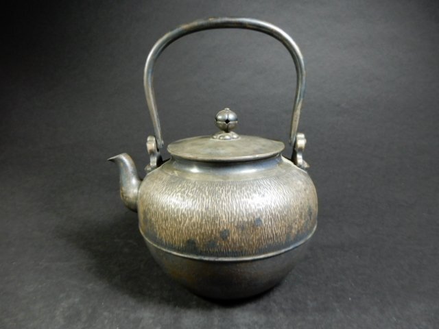 池田製　銀瓶　湯沸　重量512g　茶道具　煎茶道具　W-180