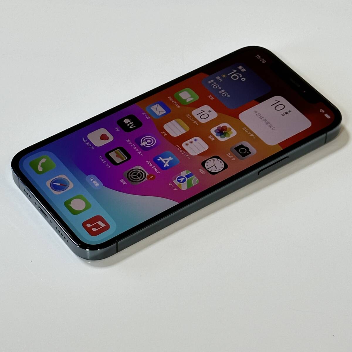 SIMフリー iPhone 12 Pro パシフィックブルー 128GB MGM83J/A バッテリー最大容量82％ アクティベーションロック解除済の画像5