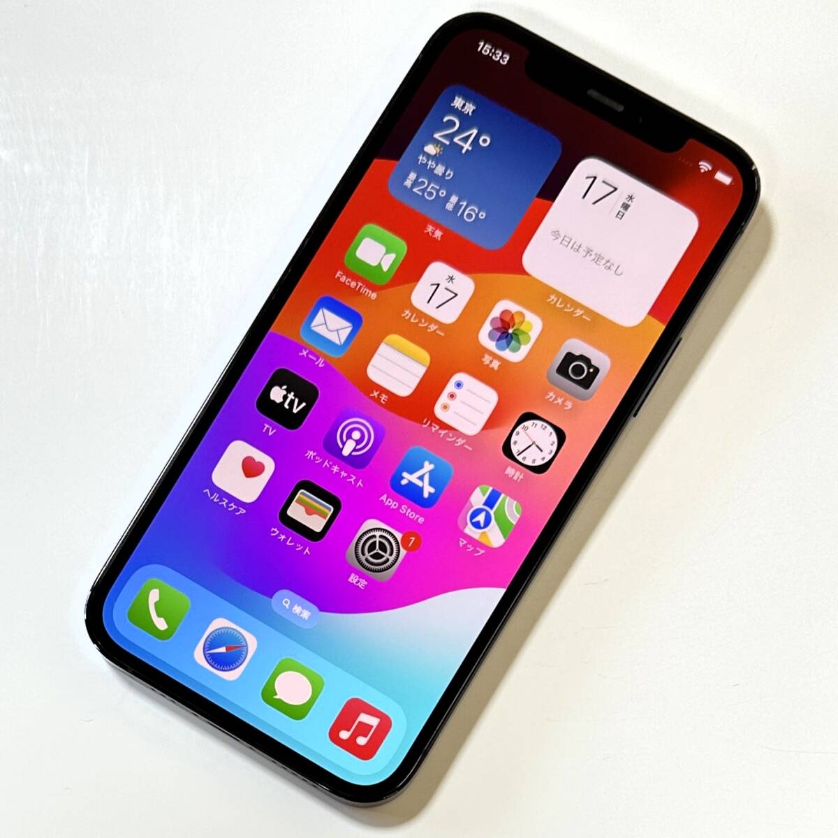 SIMフリー iPhone 12 Pro パシフィックブルー 128GB MGM83J/A バッテリー最大容量84％ アクティベーションロック解除済_画像1