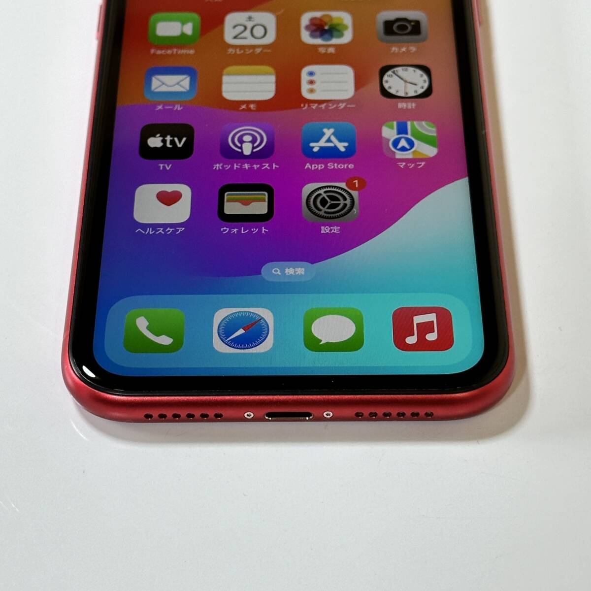 SIMフリー iPhone 11 (PRODUCT)RED Special Edition 64GB MWLV2J/A バッテリー最大容量81％ アクティベーションロック解除済の画像6