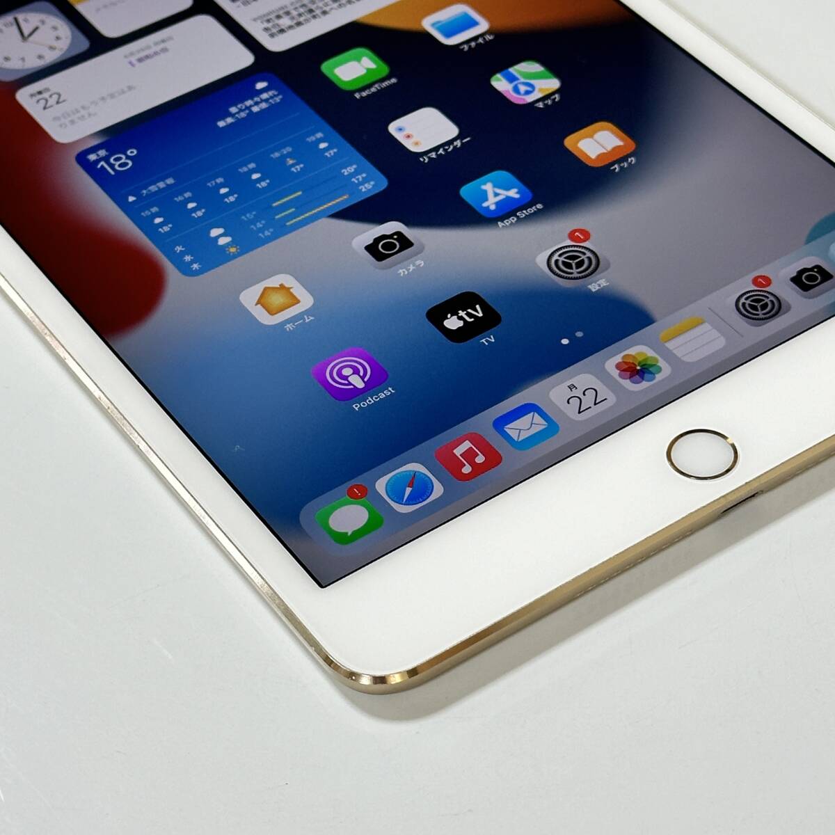 Apple iPad mini 4 ゴールド 128GB MK9Q2LL/A Wi-Fiモデル iOS15.8.2 アクティベーションロック解除済の画像4