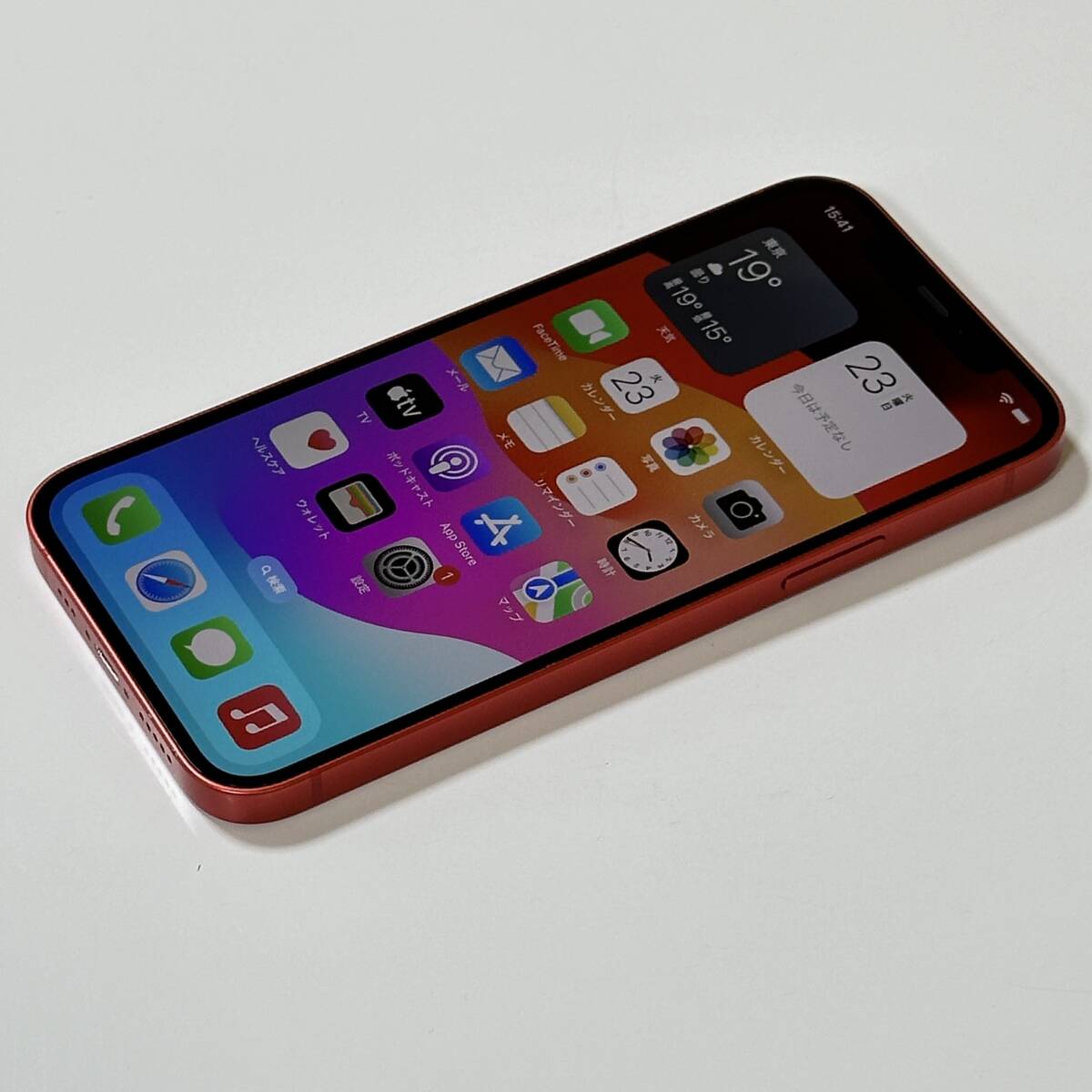 SIMフリー iPhone 12 (PRODUCT)RED Special Edition 128GB MGHW3J/A バッテリー最大容量86％ アクティベーションロック解除済の画像6