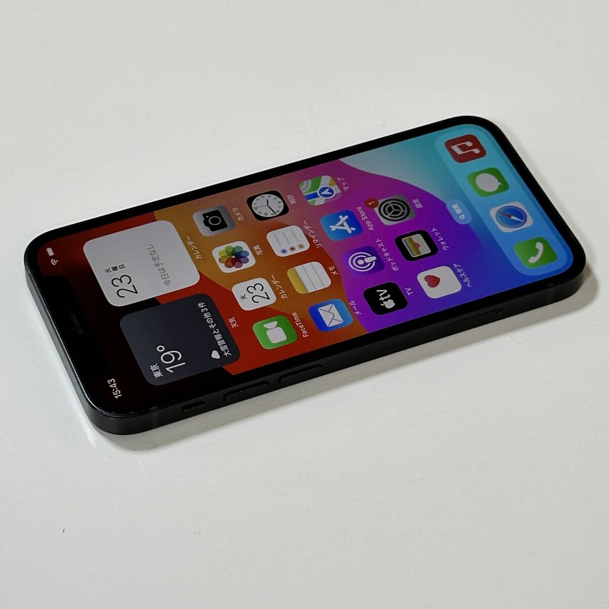 SIMフリー iPhone 12 mini ブラック 128GB MGDJ3J/A バッテリー最大容量82％ アクティベーションロック解除済の画像6