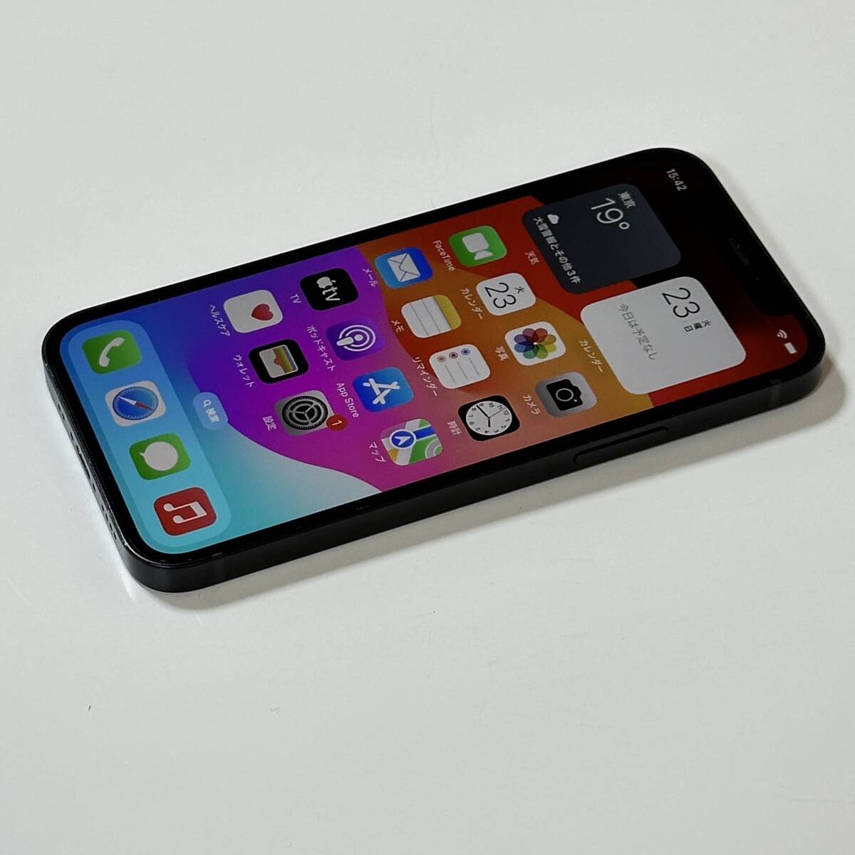 SIMフリー iPhone 12 mini ブラック 128GB MGDJ3J/A バッテリー最大容量82％ アクティベーションロック解除済の画像5