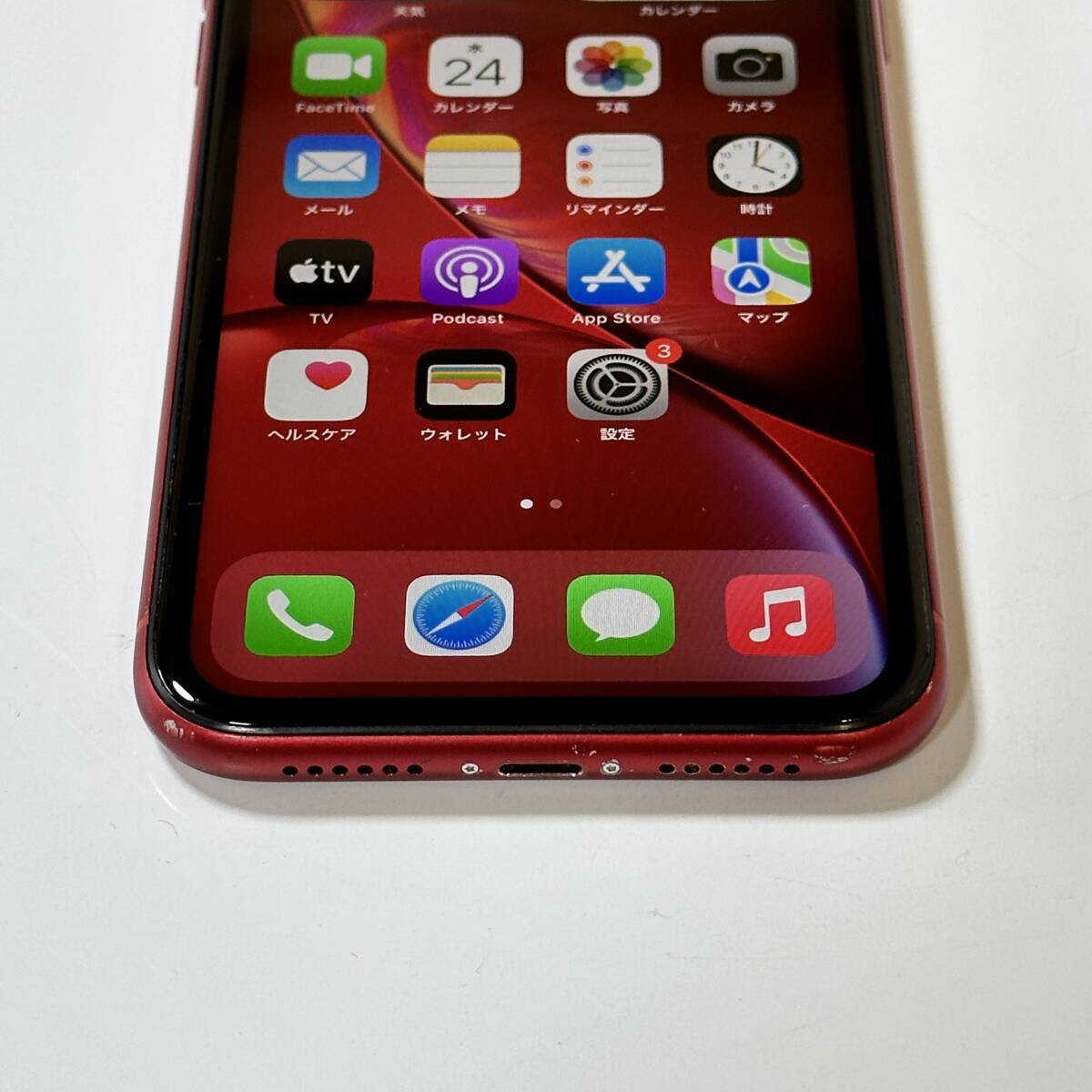 SIMフリー iPhone XR (PRODUCT)RED Special Edition 64GB MT062J/A バッテリー最大容量80％ アクティベーションロック解除済の画像8
