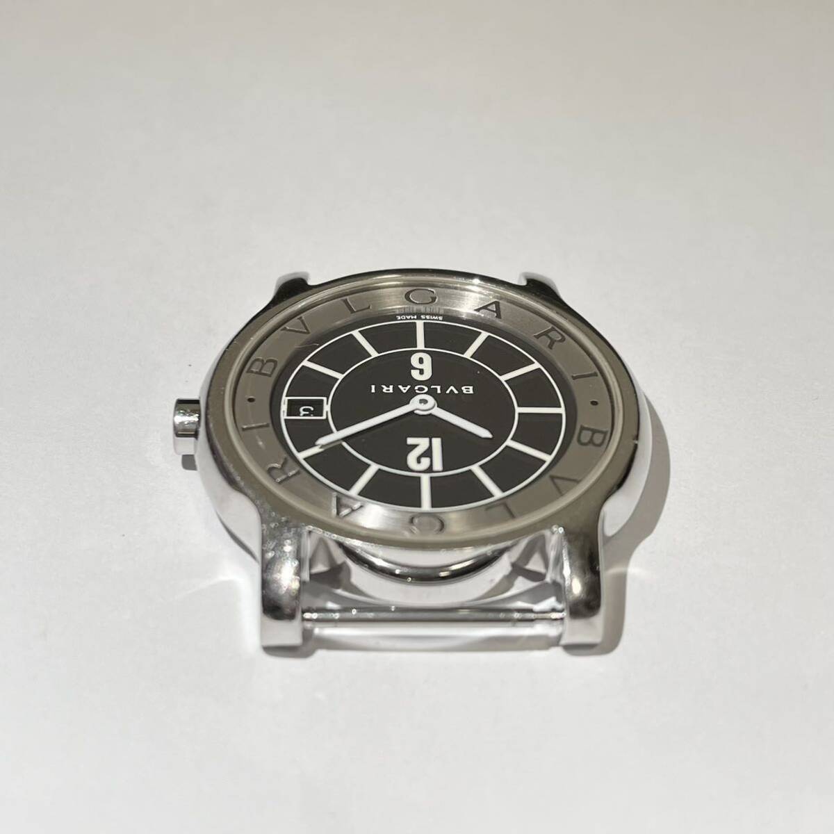 BVLGARI ブルガリ ソロテンポ ST35S クォーツ デイト 腕時計 メンズ 黒文字盤の画像3