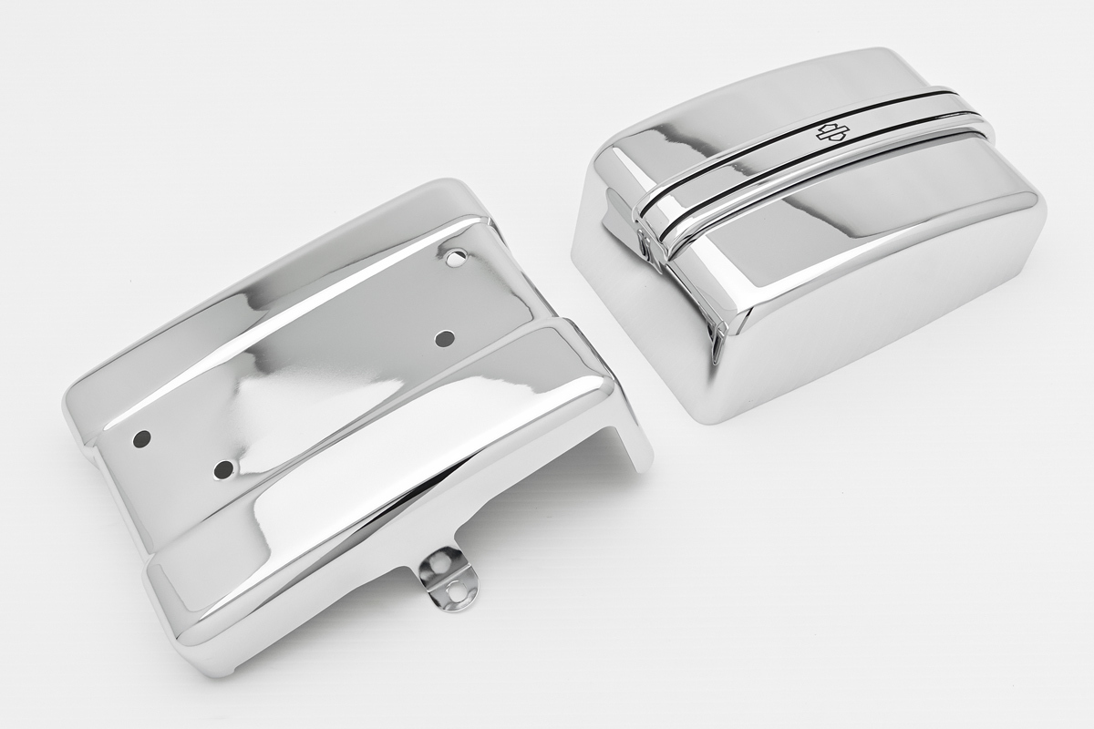 [ Harley original * set ] electrical panel cover & battery cover / chrome \'06~\'11 Dyna 