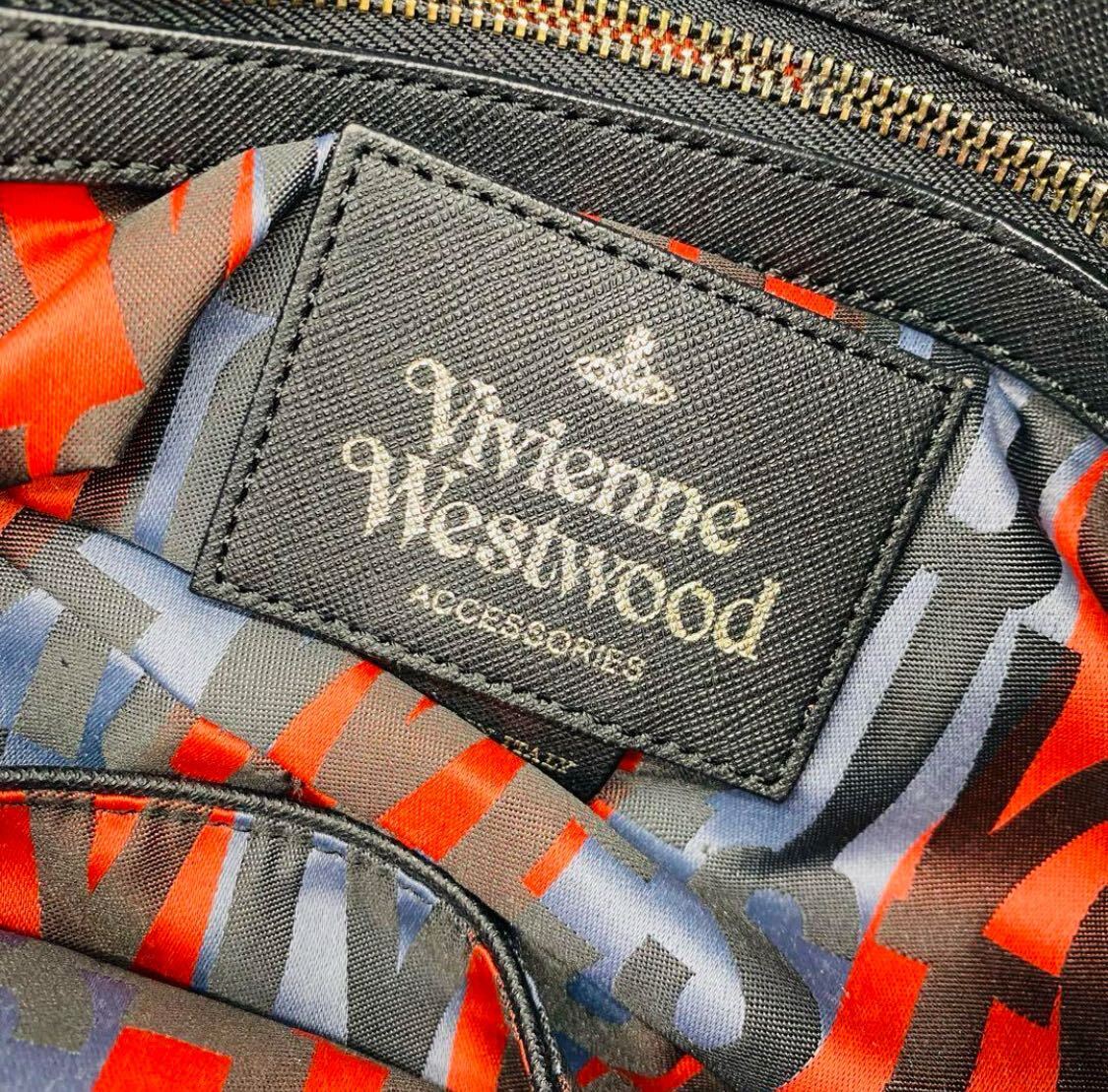 Vivienne Westwood ヴィヴィアンウエストウッド　ハンドバッグ ショルダーバッグ 2WAY 黒　革 レザー　ハート チャーム オーブ ヤスミン_画像10