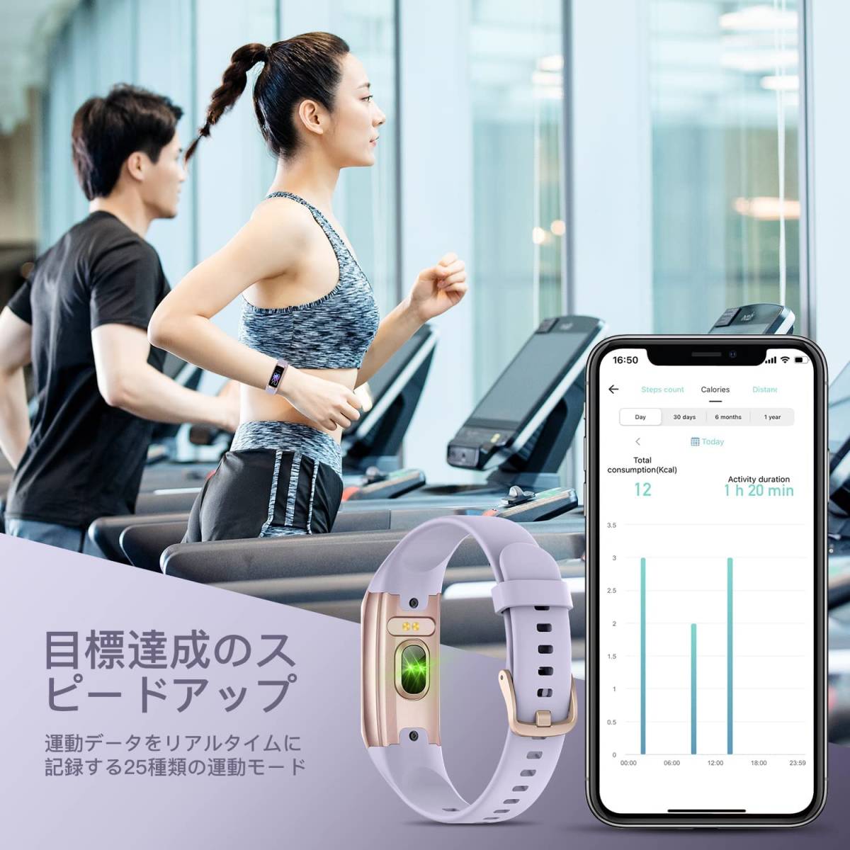 スマートウォッチ【2023 新登場】 AMOLEDカラーディスプレイ活動量計 腕時計 歩数計フィットネストラッカー25種類運動モード5ATMの防水機能_画像5