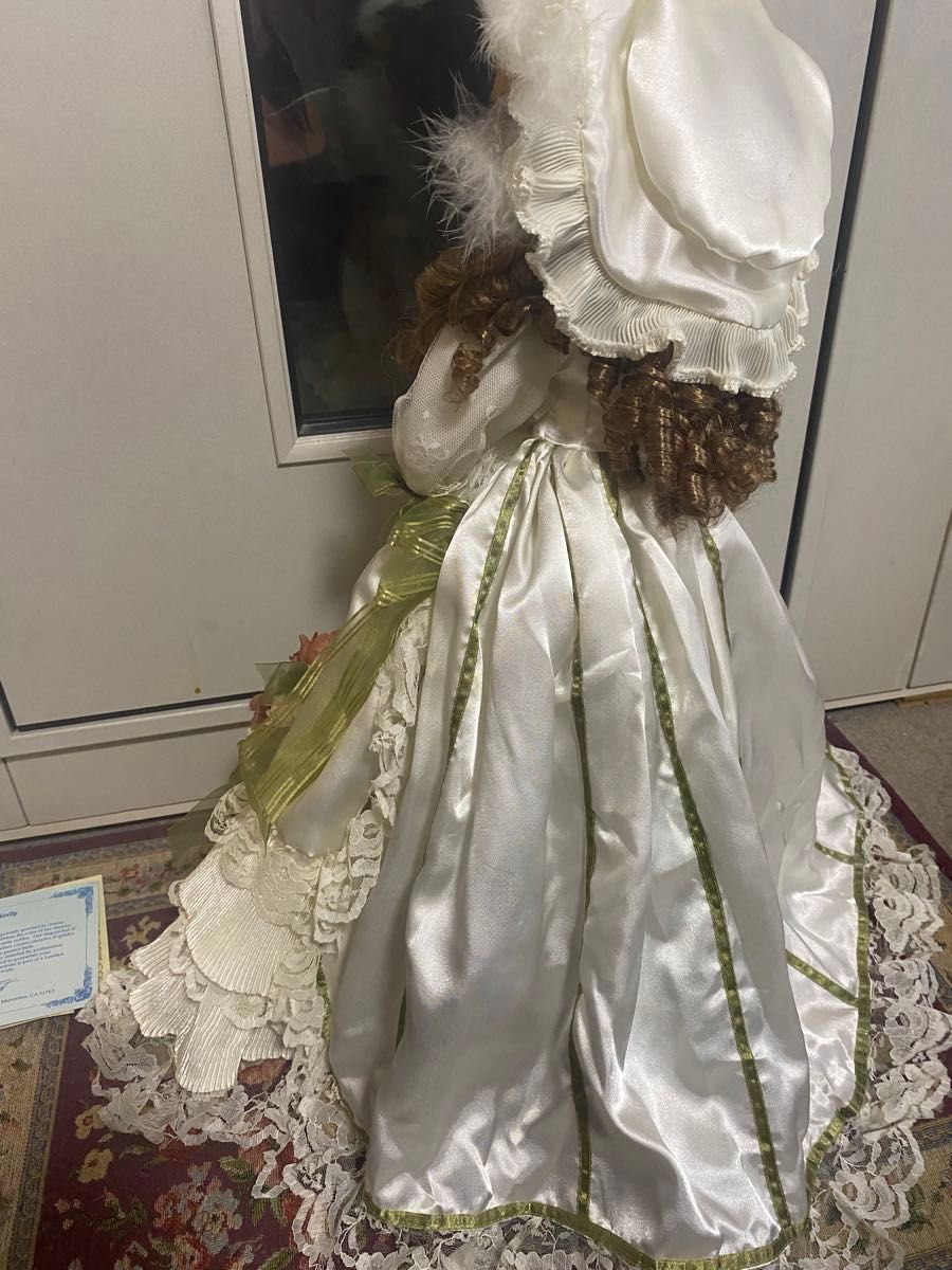 アメリカヴィンテージ　ビスクドール　証明書付き ビスクドール 西洋人形 ポーセリンドール ドレス アンティーク ドール