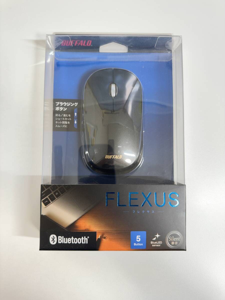 【新品に近い】BUFFALO ワイヤレスモバイルマウス FLEXUS BSMBB530NBK 便利な5ボタン Bluetooth 静音