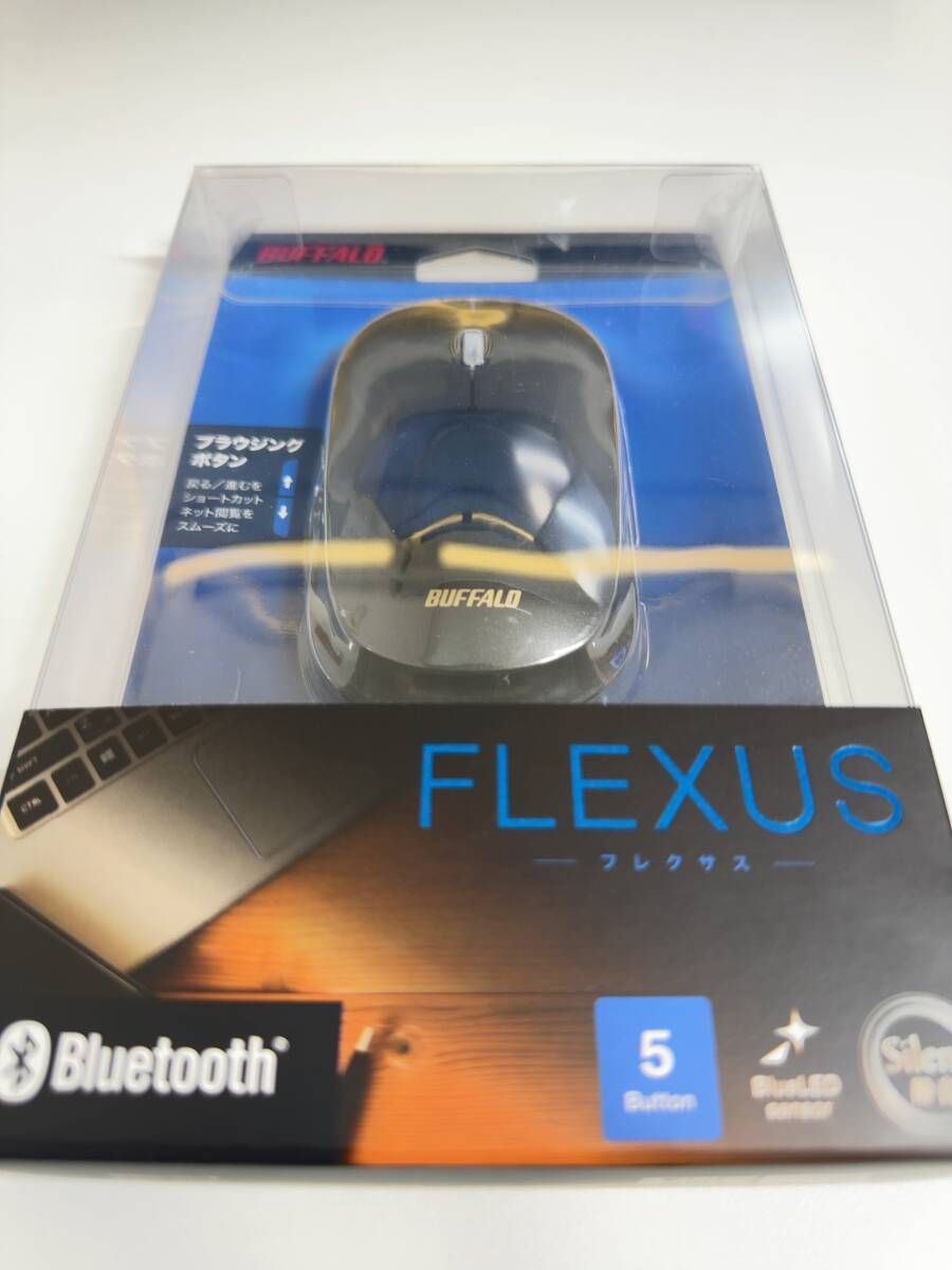 【新品に近い】BUFFALO ワイヤレスモバイルマウス FLEXUS BSMBB530NBK 便利な5ボタン Bluetooth 静音