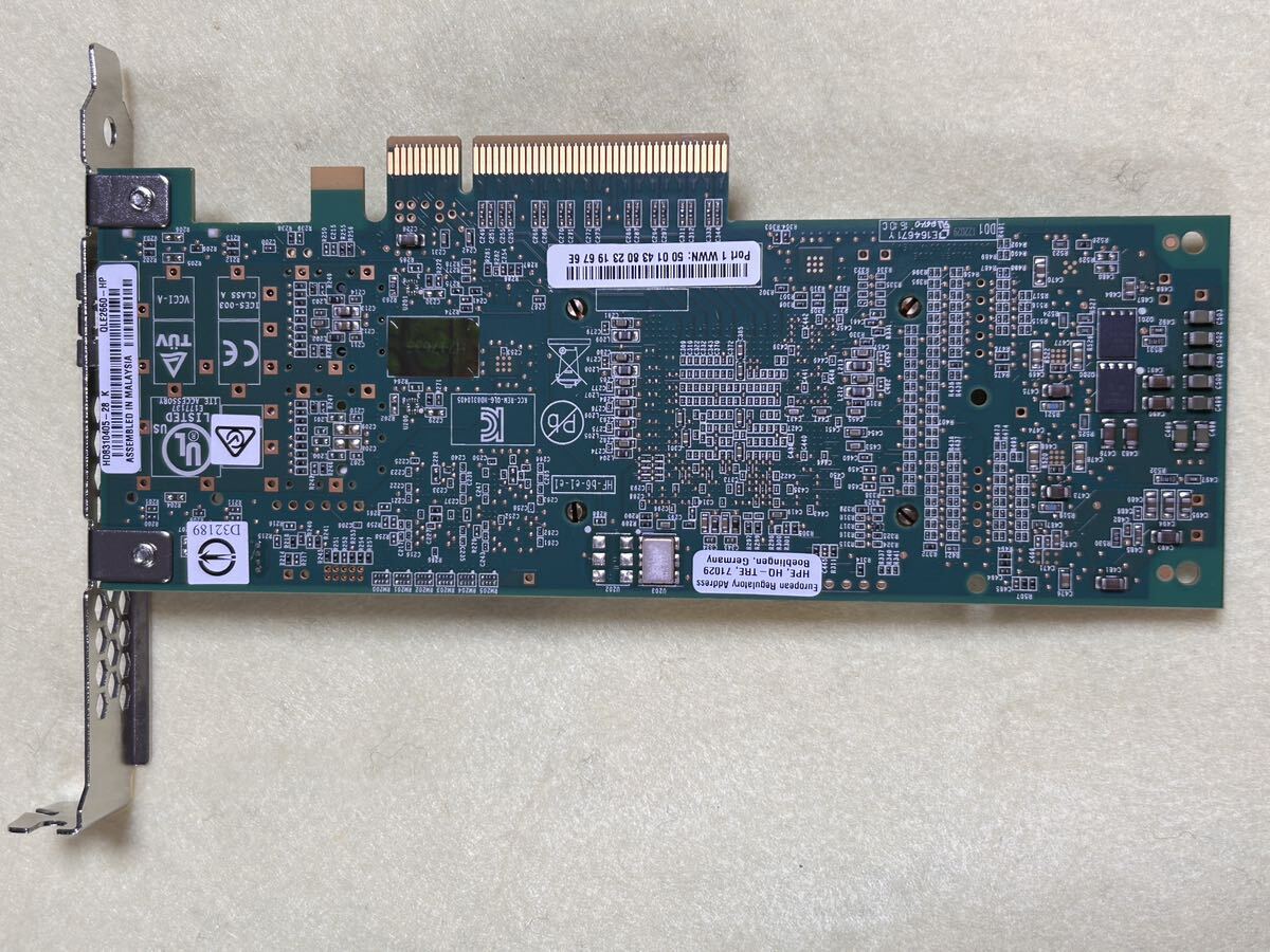 HP SN1000Q QW971 QLE2660-HP QLogic 16Gb FC HBA 1Port PCIe ホストバスアダプターカード Tall(フルハイト)ブラケット SFP+モジュール付き_画像2