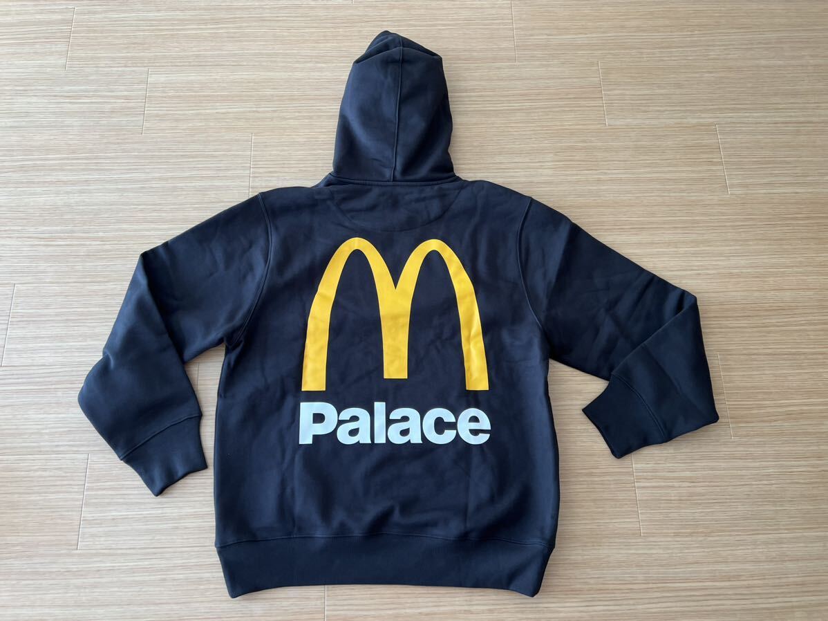 palace x Mcdonald's パレス マクドナルド コラボ L 黒 Logo Hoodie パーカー スウェット フーディー 新品_画像1