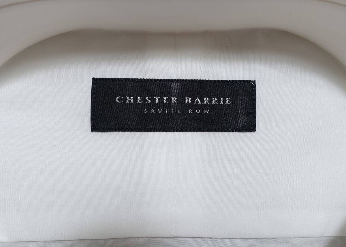 デッドストック 希少★CHESTER BARRIE/チェスターバリー◆シャツ レギュラーカラー ホワイト SAVILE ROW CHOYA 蝶矢株式会社_画像6