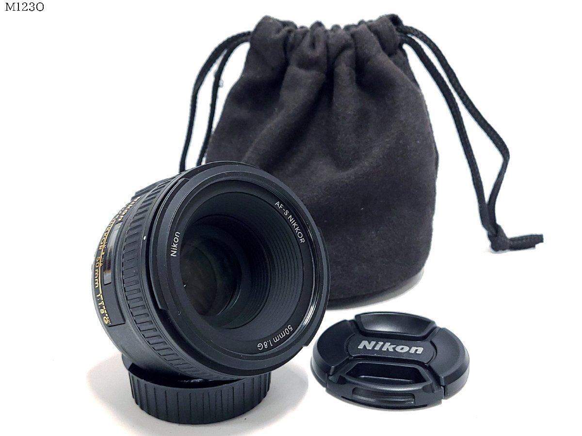 Nikon ニコン AF-S NIKKOR 50mm 1:1.8 G F1.8 一眼レフ カメラレンズ 巾着付き M123OC_画像1