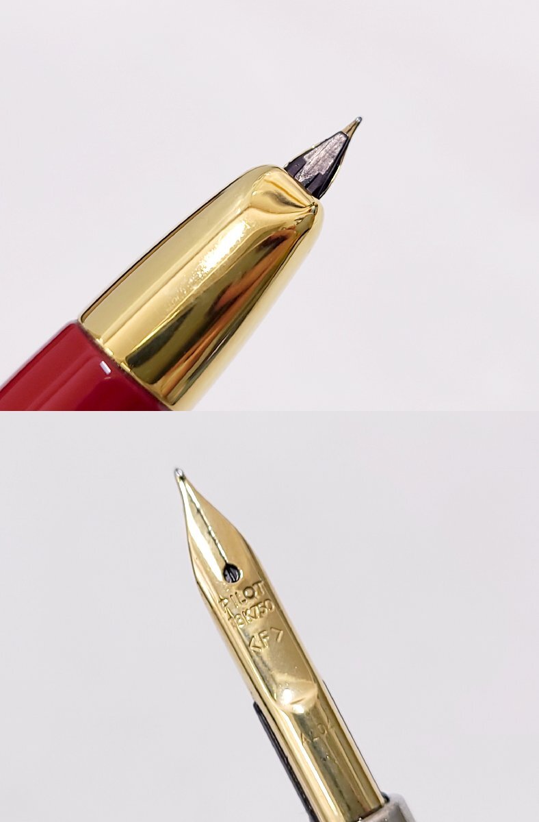 PILOT パイロット ノック式 万年筆 ペン先 K18 750 キャップレス ケース付き 筆記用具 M157OHの画像5