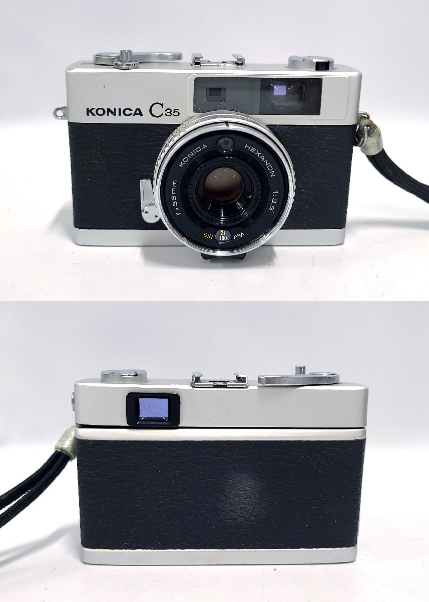 KONICA C35 コニカ HEXANON 1:2.8 f=38mm コンパクトフィルムカメラ ケース付き M243OIの画像2