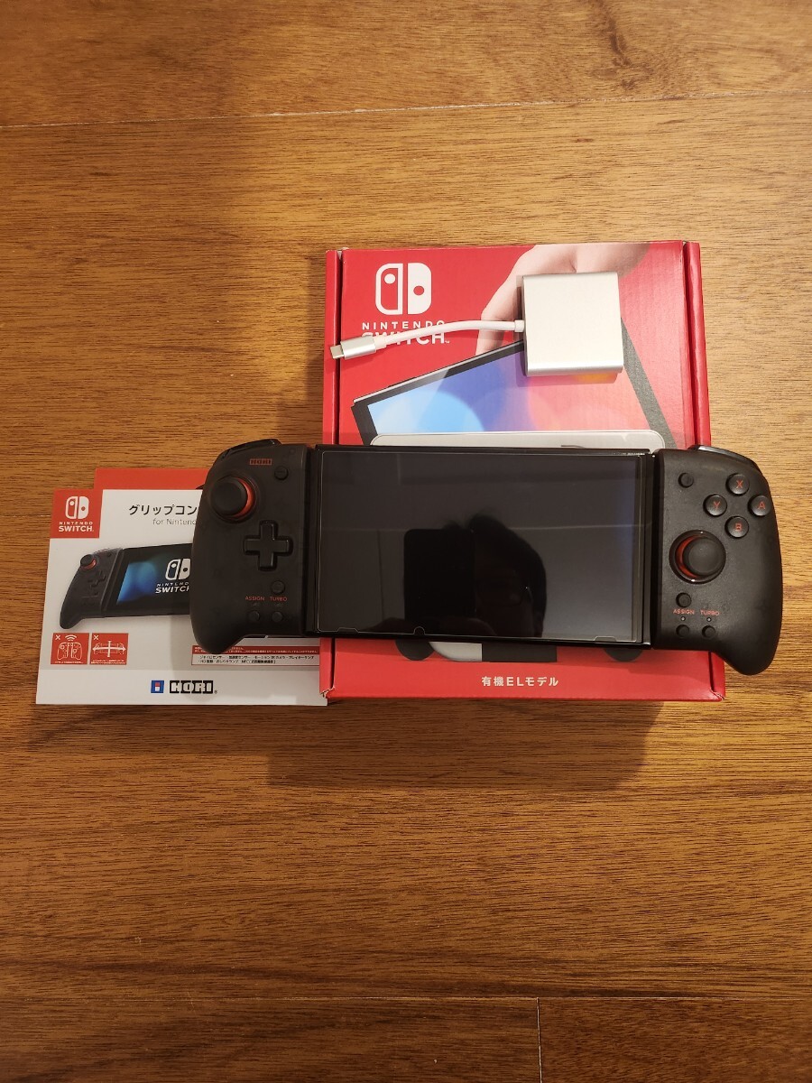 Nintendo Switch 有機ELモデル 美品 付属品未使用 sdカード128gb等オマケ付きの画像1