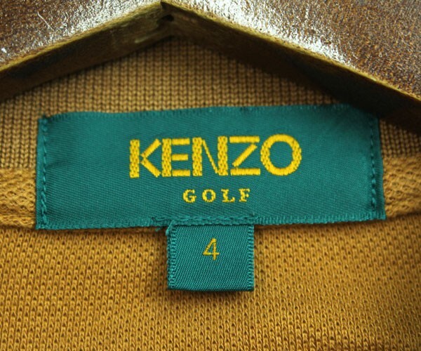ケンゾー ゴルフ KENZO GOLF 配色鹿の子半袖ゴルフシャツ ポロシャツ カジュアルにも サイズL相当 0414a_画像4