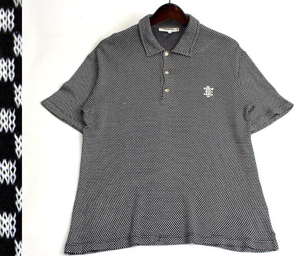 [ Italy made ] Iceberg ICE BERG checker pattern polo-shirt with short sleeves casual Golf also size M 0428h