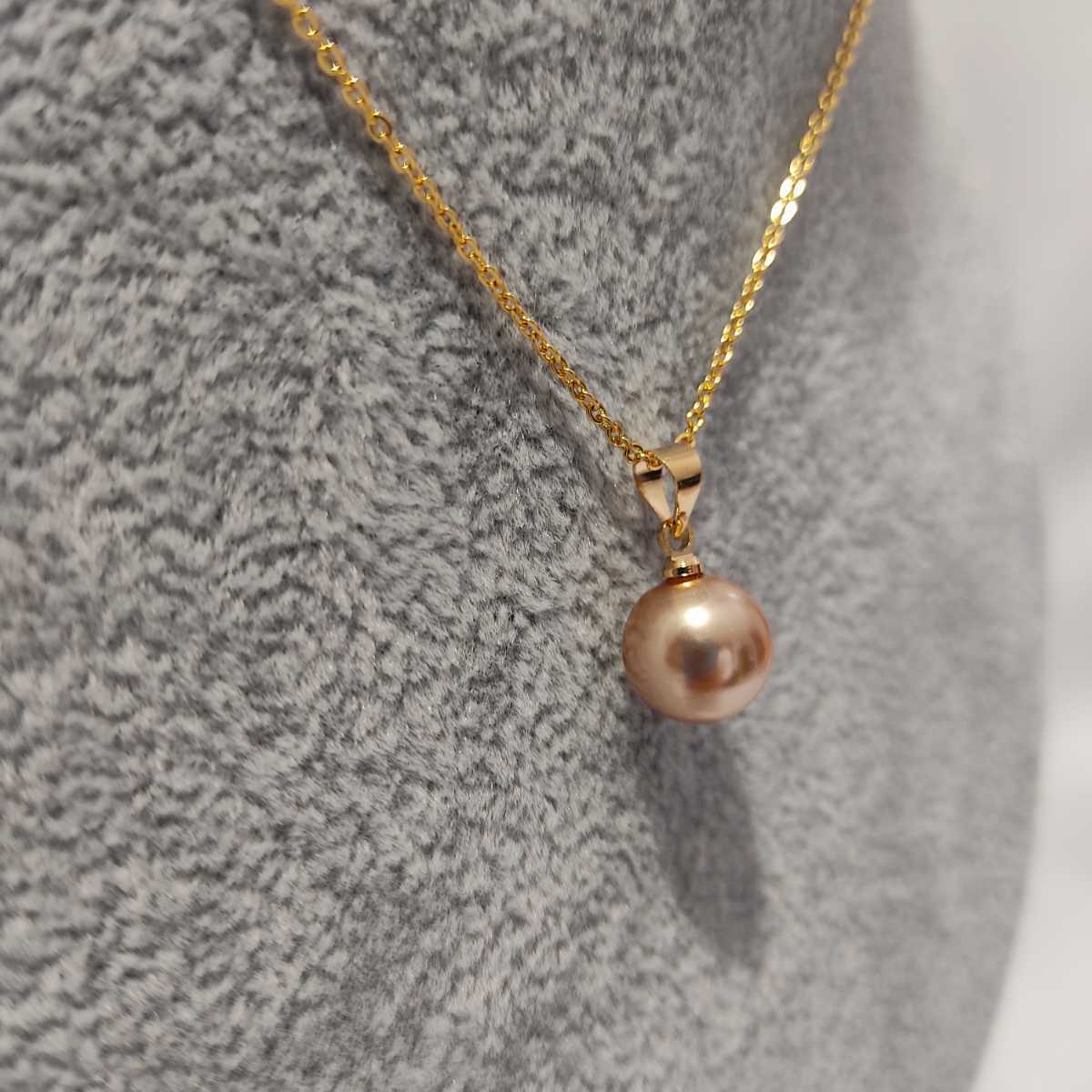 1円スタート パール ペンダントトップ イミテーション 真珠 9㎜ ネックレス necklace レディース 130の画像4